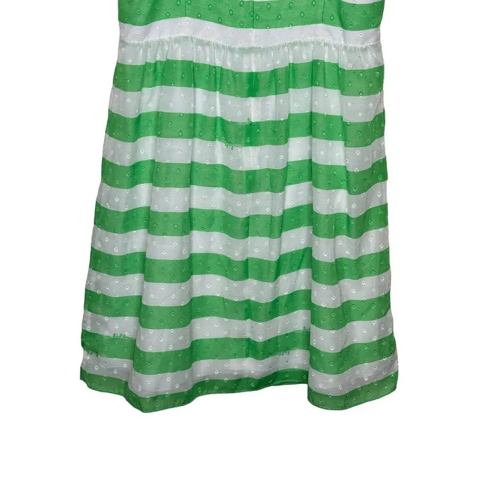 Lilly Pulitzer Women Dress Striped Sleeveless Sundress Antonia Green/White Sz. 2 - Picture 12 of 12